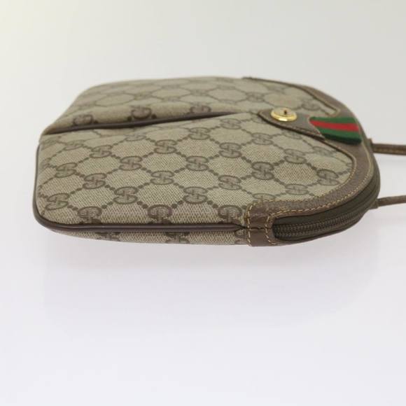 GUCCI GG Canvas Web Sherry Line Shoulder Bag Red Beige 904 02 047 Auth yk10868 - Picture 4 of 16